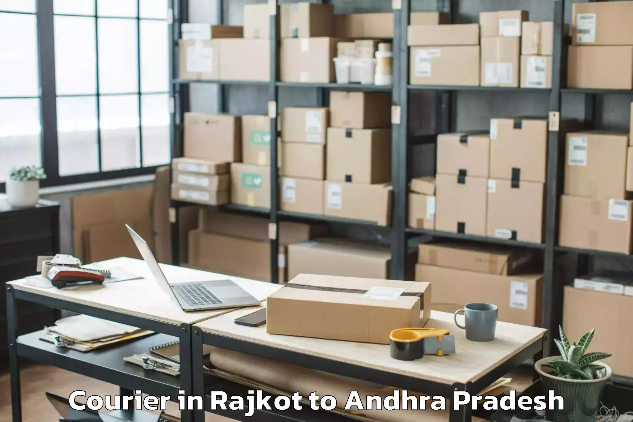 Book Rajkot to Vissannapet Courier Online